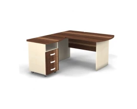 Рабочее место с тумбой левое 140x160x74 Berlin images