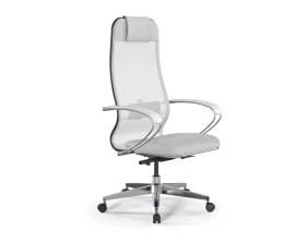 Кресло ErgoLife Comfort Сетка/Экокожа, Белый images