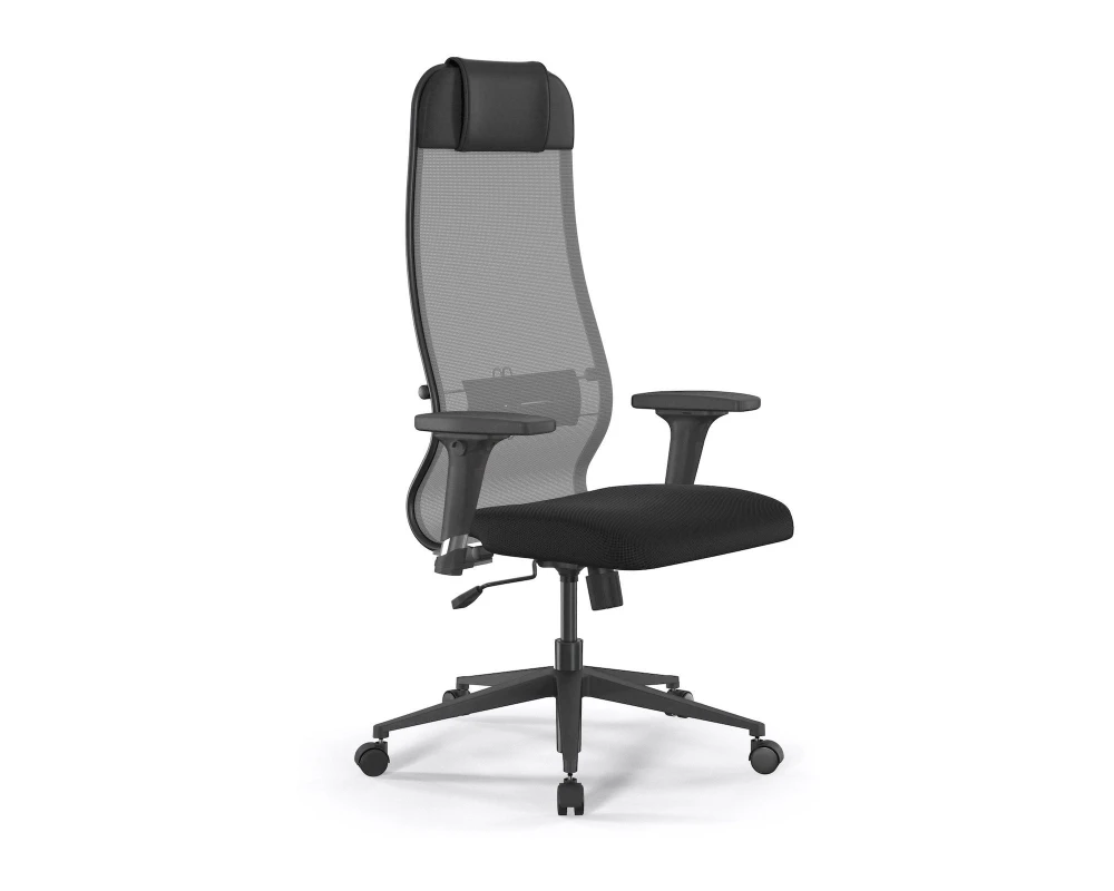 Кресло ErgoLife S 10 B1-111D M09.B11.G19.W02 Сетка/Ткань, Серый/Черный