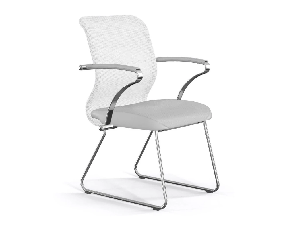 Кресло ErgoLife S 8 M4-9K F54 Сетка/Экокожа, Белый