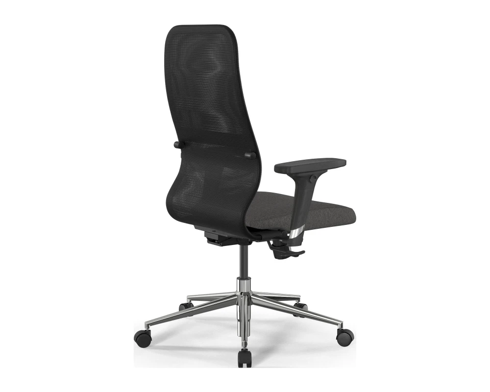 Кресло ErgoLife SynchroSit 8 B2-9D M25.B23.G18.W02 Сетка/Ткань, Черный/Темно-серый