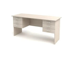Стол 2-тумбовый 6 ящиков (1600х600х750) СК28 Канц images