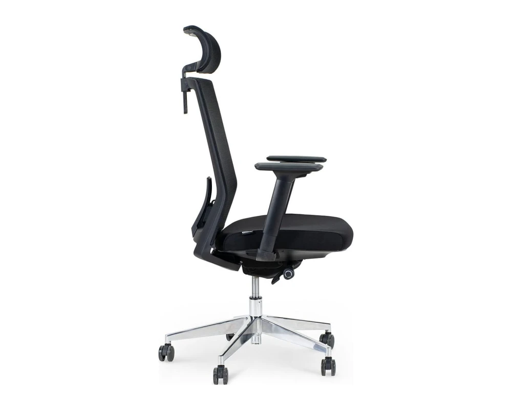 Кресло Norden Партнер aluminium Сетка/Ткань, Черный