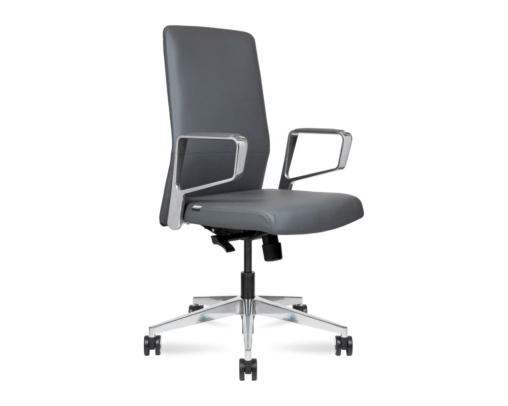 Кресло Norden Вэст / West LB Натуральная кожа, Серый