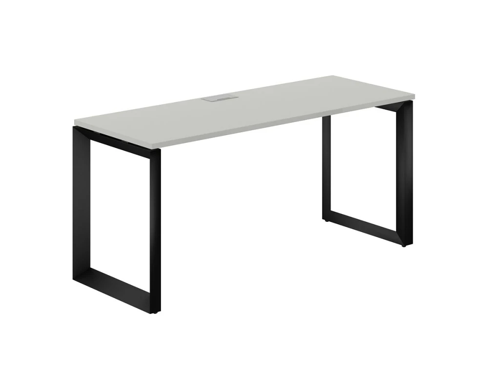 Стол на О-образном каркасе 1600x600x750 Призма / Prizma (nd) Серый бархат/Черный