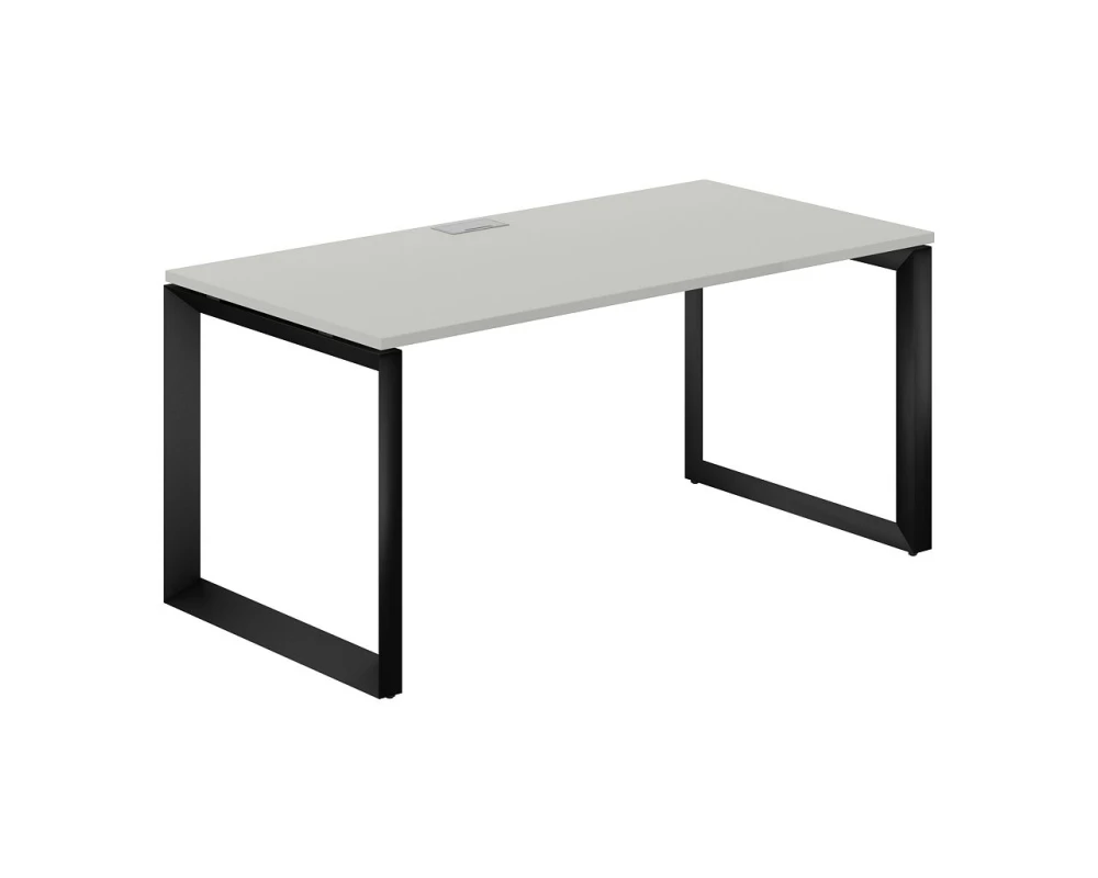Стол на О-образном каркасе 1600x800x750 Призма / Prizma (nd) Серый бархат/Черный