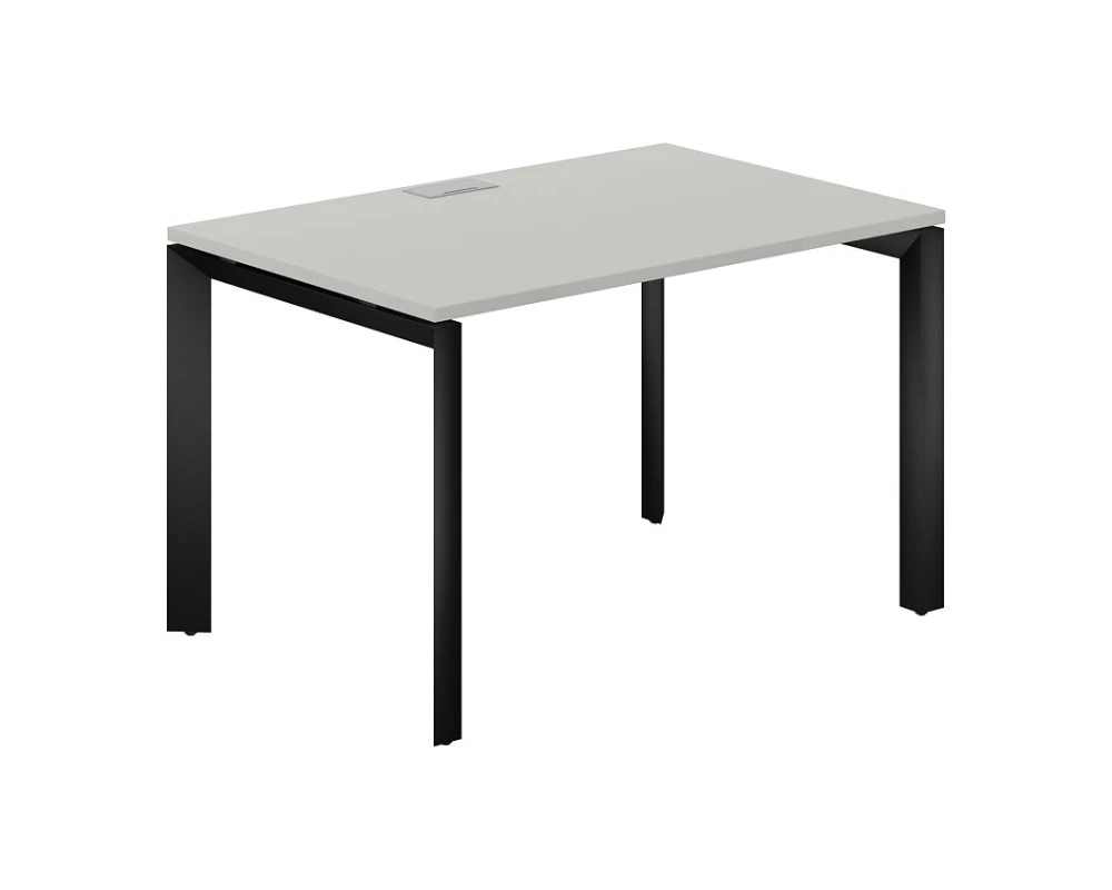 Стол на П-образном каркасе 1200x800x750 Призма / Prizma (nd) Серый бархат/Черный