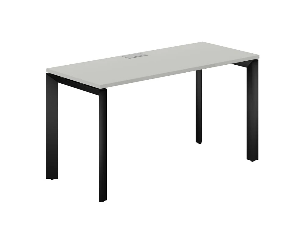 Стол на П-образном каркасе 1400x600x750 Призма / Prizma (nd) Серый бархат/Черный
