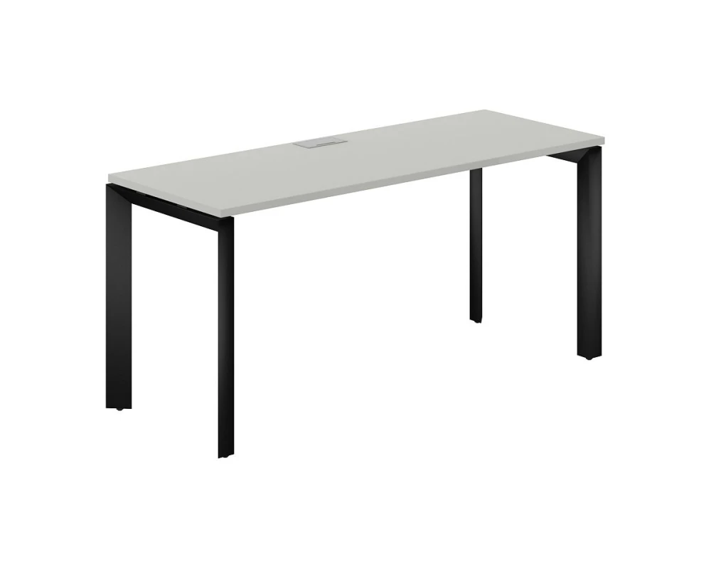 Стол на П-образном каркасе 1600x600x750 Призма / Prizma (nd) Серый бархат/Черный